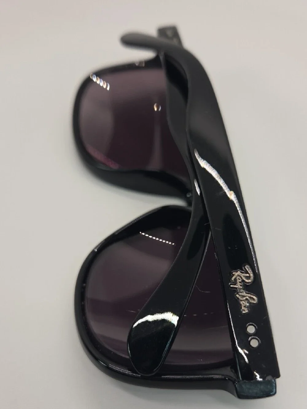 Rayban Boyfriend Unisex Black Sunglasses with Dark **Prescription Lenses